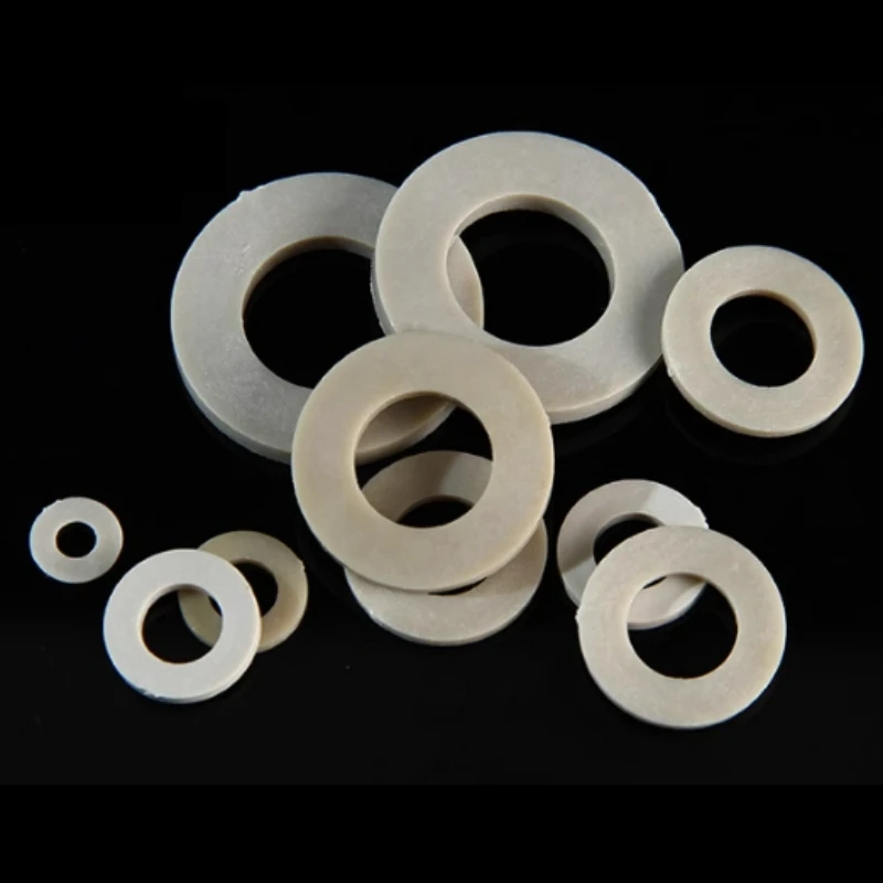 50-200pcs High Temperature Resistant PPS Insulated Plastic Flat Washer Screw Gasket Ring M3 M4 M5 M6 M8 M10 M12 M14 M16 M18 M20