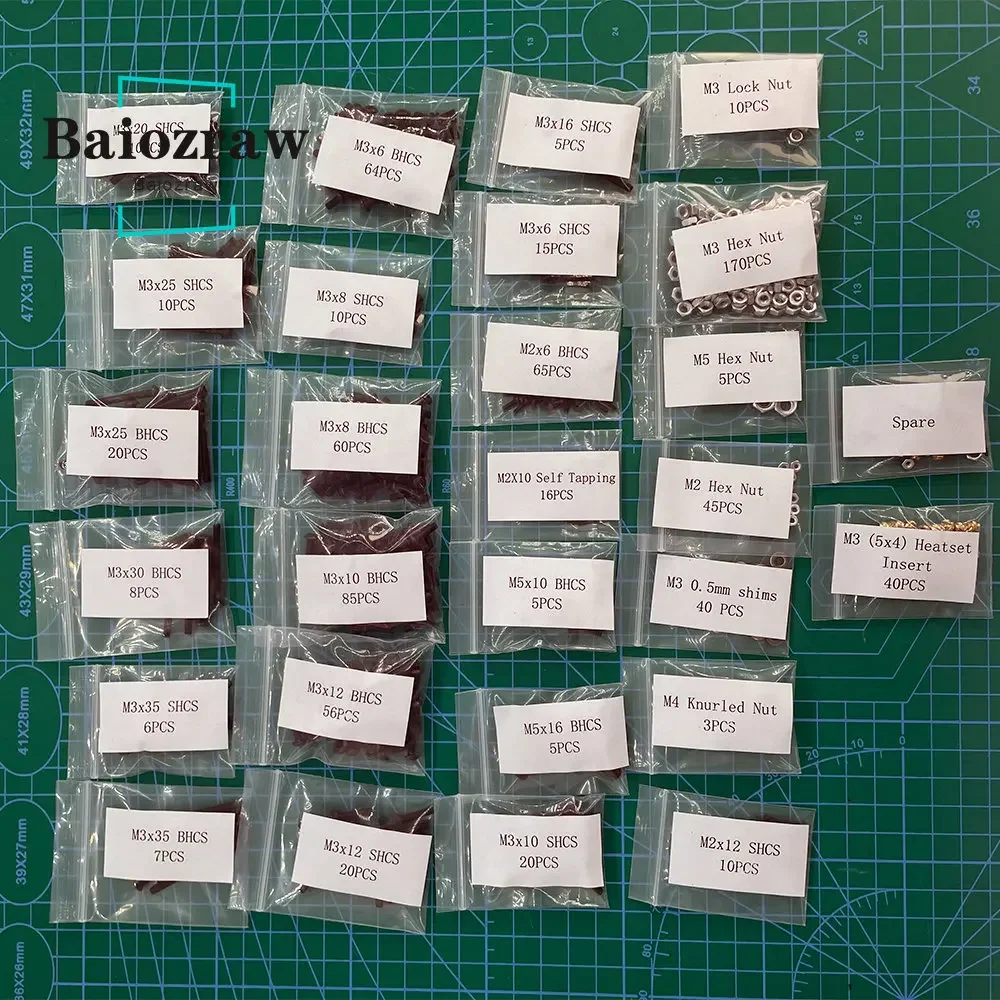 

Комплект крепежных элементов Baiozraw Voron для 3D-принтера: вилки для салата, винты