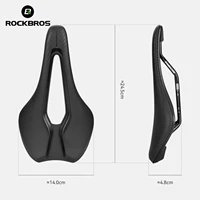 ROCKBROS sillín de bicicleta asiento ligero de PVC impermeable cojín de esponja hueco con luz trasera accesorios para bicicleta de montaña y carretera