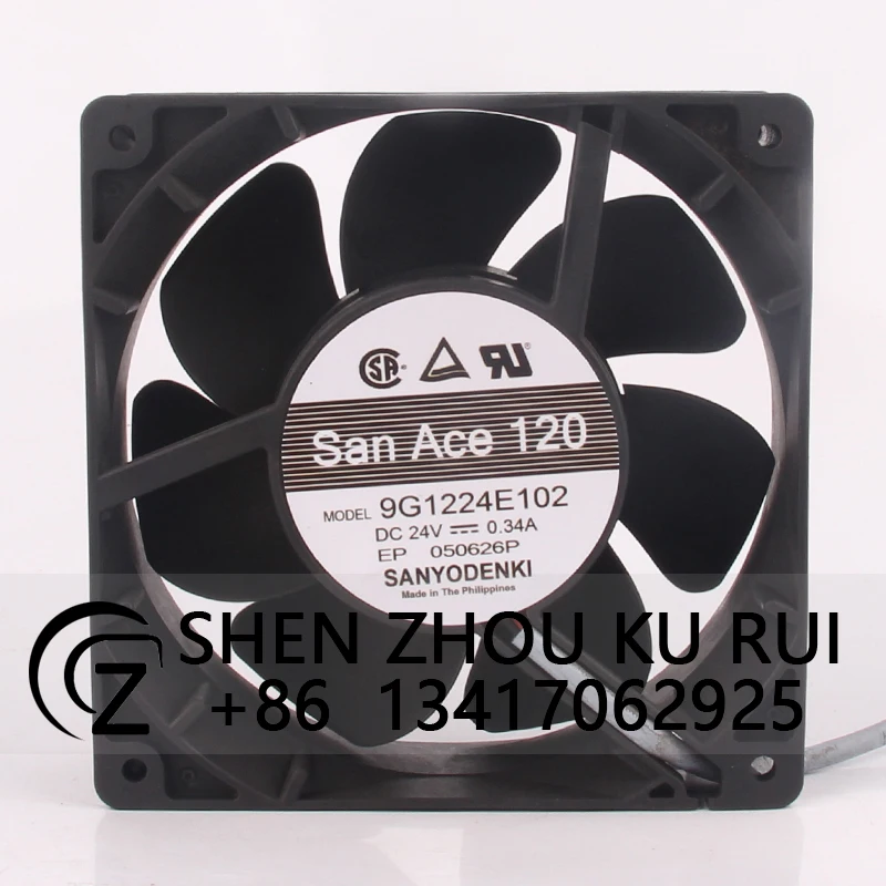 

9G1224E102 Cooling fan for SANYO 12V 48V DC24V 0.34A EC AC 120X120X38mm 12cm 12038 High air Volume Lnverter Centrifugal Exhaust