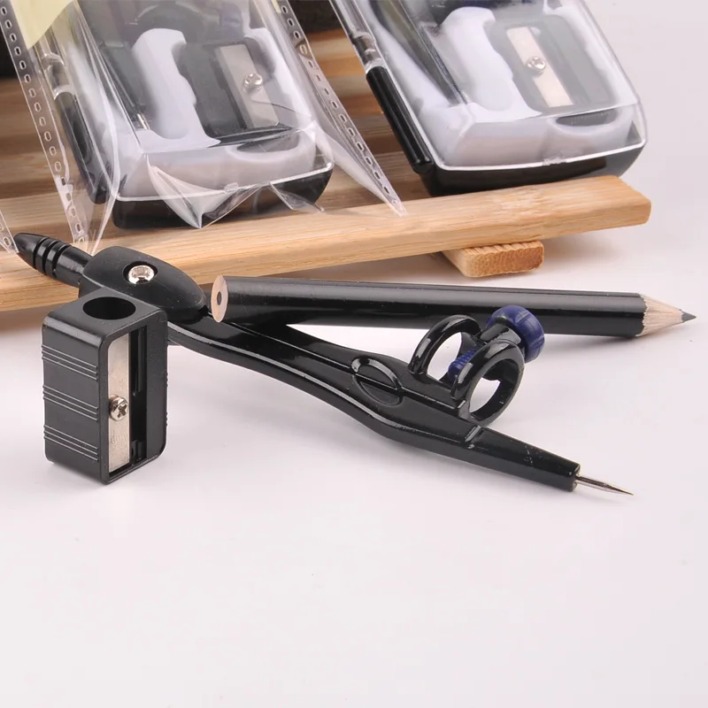 Student Drawing Tool Set 3 in 1 Metal Compass Detachable Pencil Sharpener Stationery For School Office Supplies