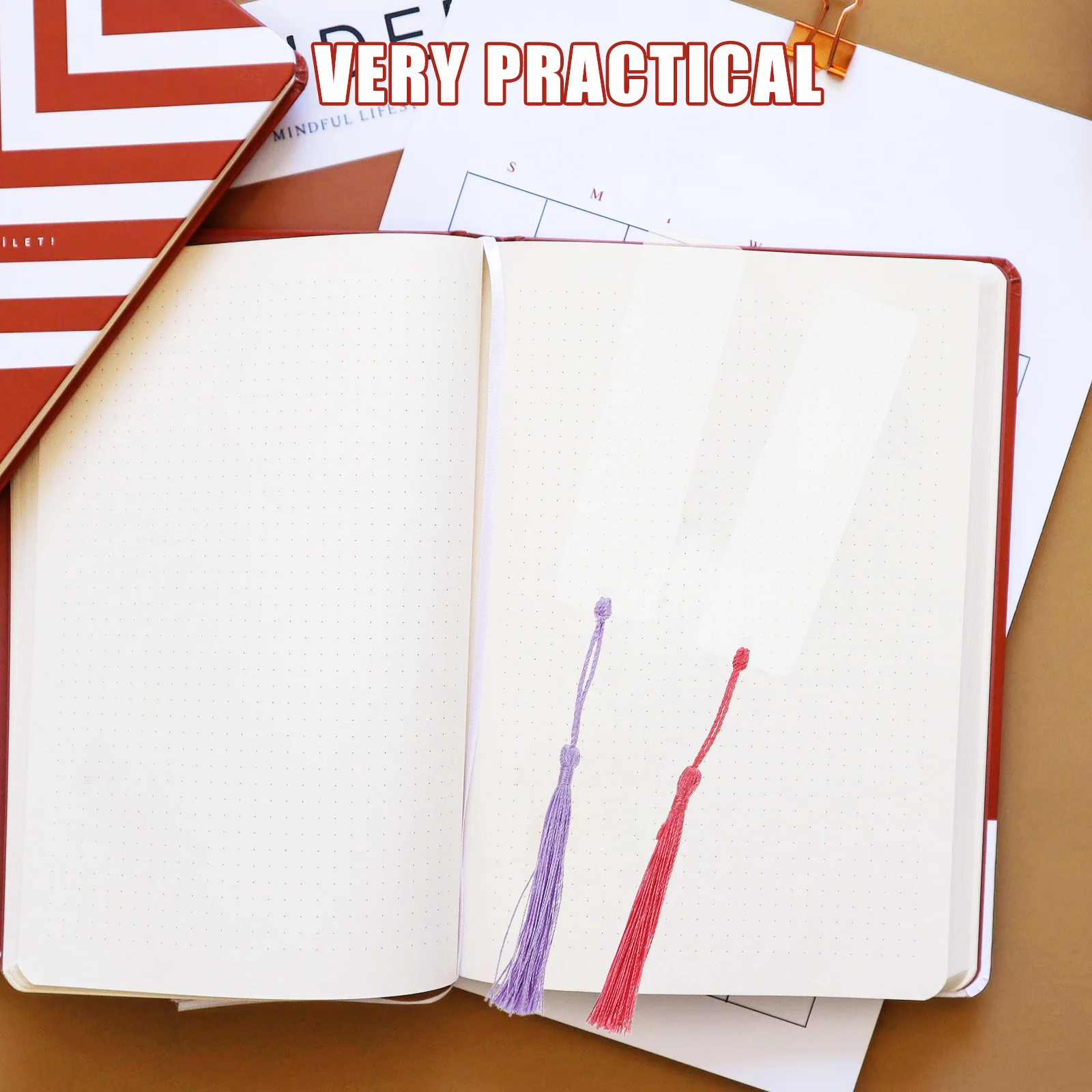 1 набор акриловых закладок с кисточками, прозрачные пустые маркеры для страниц «сделай сам», принадлежности для чтения для рукоделия, незавершенный комплект закладок