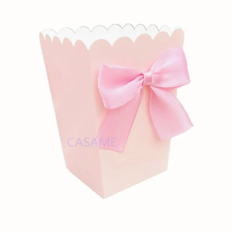 12PCS DIY Popcorn Boxes Pop Corn Favor Bags for Candy Snack Baby Shower Supplies Christmas Birthday Wedding Party Decoration