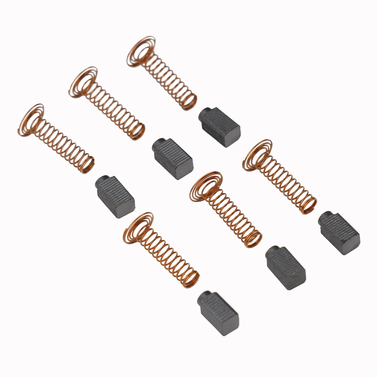 Carbon Brush Set 6pcs for D3000 Rotary Tool Motor Including Conductive Carbon Element and Metal Spring Components
