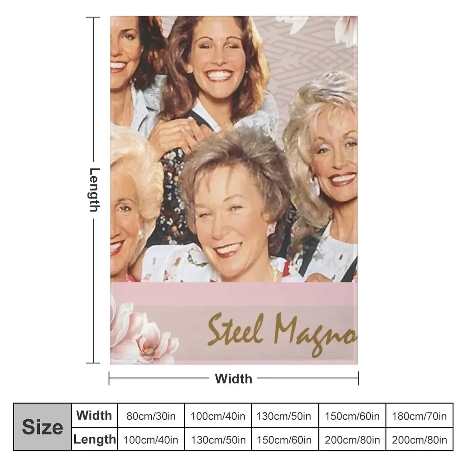 New Steel Magnolias Southern Ladies Throw Blanket couch cozy soft plush fuzzy picnic outdoor blanket