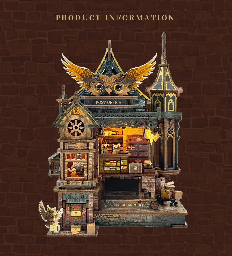 Completed 3D Wooden Owl Post Office Puzzle