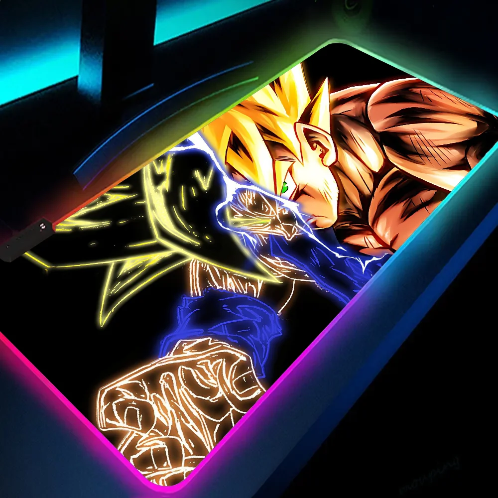 1pc Uper DBZ rubberen mat XXL RGB gaming-muismatten HD zwart gameraccessoires grote LED