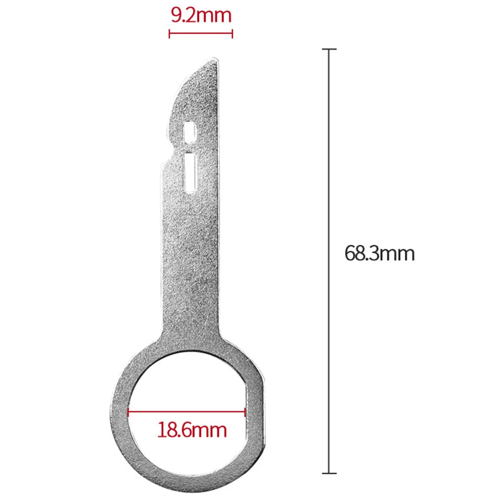 Outil de démontage d'autoradio en acier inoxydable argenté, kit flacon pour hôte de navigation de voiture, accessoires de voiture, libération prédire, 2 paires