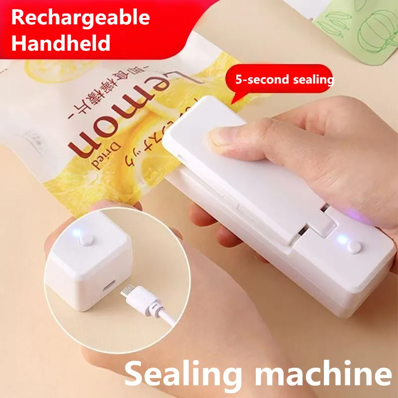 Mini Sealing Machine Cut Seal Dual-use Food Sealing Artifacts Snack Moisture-free Sealer Push Button Plastic Sealing Machine New