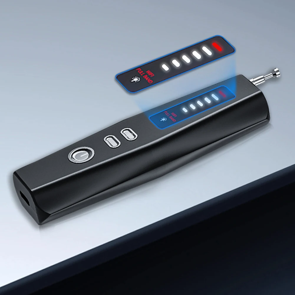 Detector de Cámara y Dispositivos de Rastreo Ocultos, 5 Niveles de Sensibilidad, Detector de GPS para Autos, Mini Dispositivo de Búsqueda, Detector de Cámaras Inalámbricas, Protege tu Privacidad
