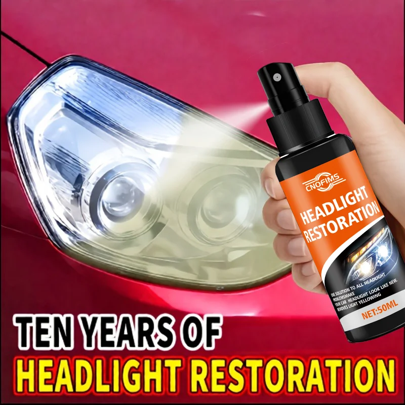 

Professional Car Headlight Restoration Agent - Removes Yellowing, Oxidation, and Haze - Lens Polishing and Grinding Material - E