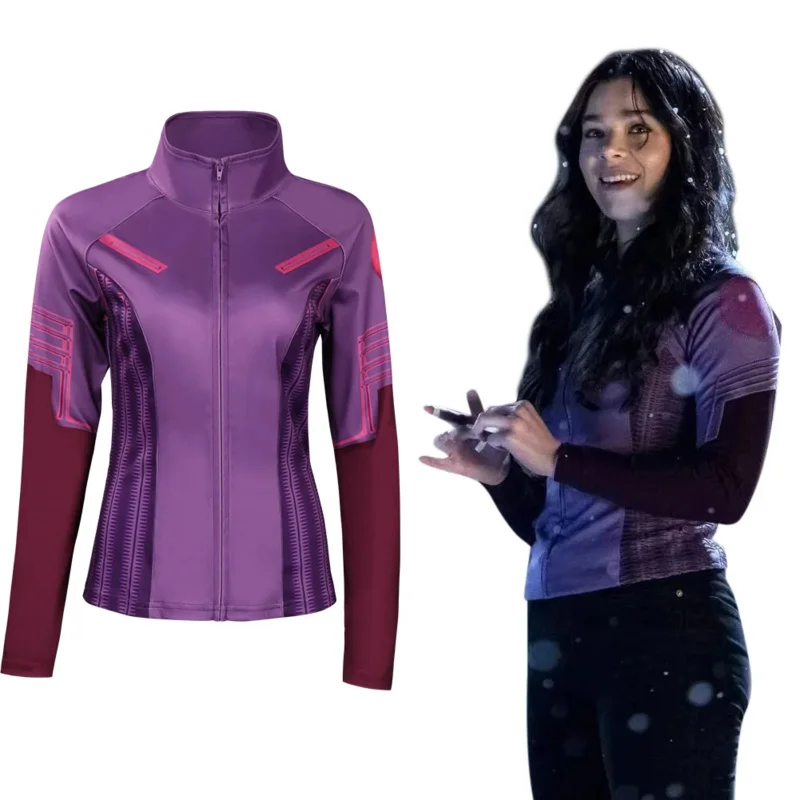 Hawkeye Kate Bishop Cosplay Costume Coat Jacket Outfits Halloween Carnival Suit NE5620