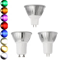 Dimmable GU10 GU5.3 MR16 LED Spotlight 3W Multicolor LED Light Bulb 110V/220V 12V LED Lamp For Home Office 60Degree Lighting