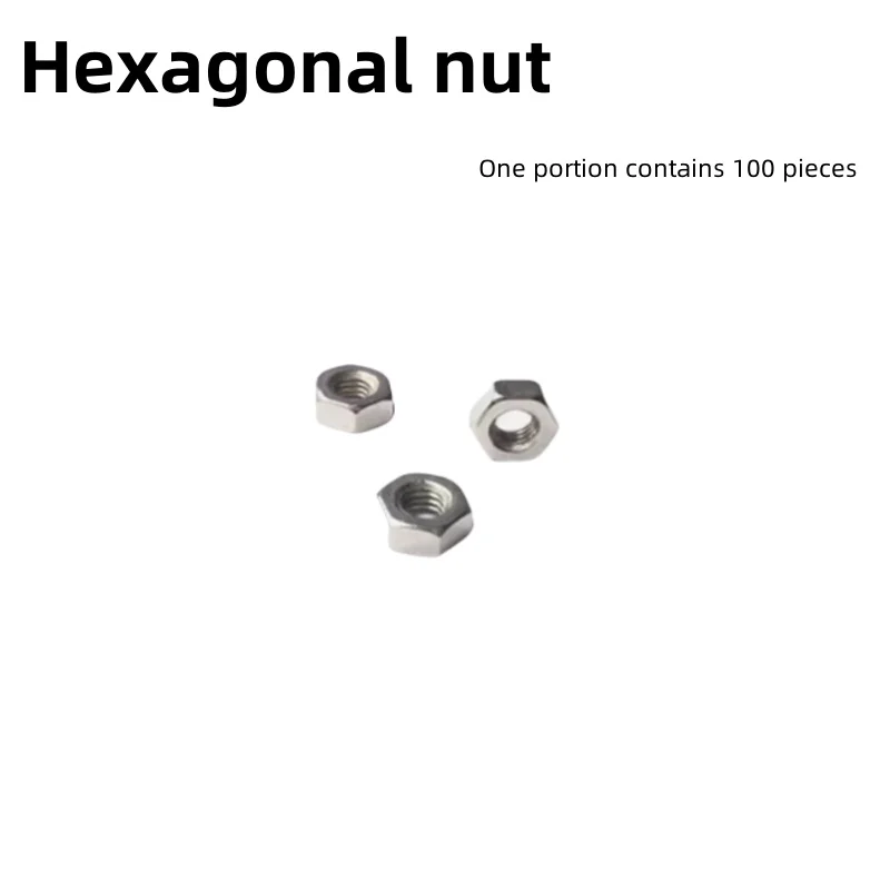 

Hexagonal Nut Nut M3 3MM Inner Diameter (100 Pieces)