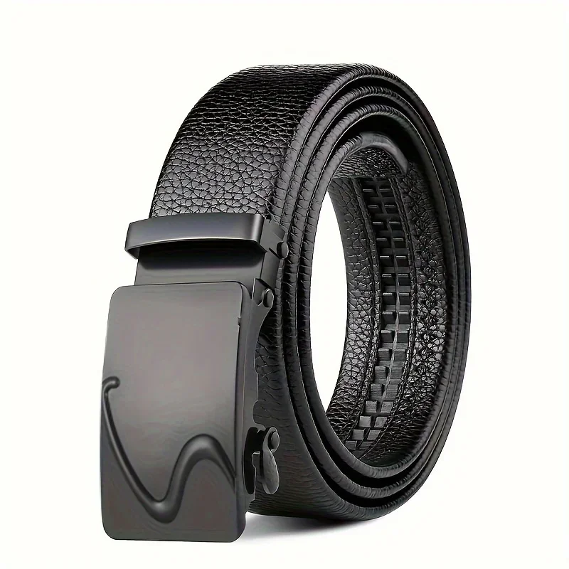 New Men's Belt Casual Fashion Automatic Buckle Business Leather Belts For Men Jeans High Quality Strap Ideal Gift Choice image 3