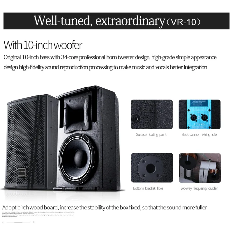 

Professional KTV Audio Set of a Full Set of High-end Jukebox bar Project Equipment 10-inch Speakers