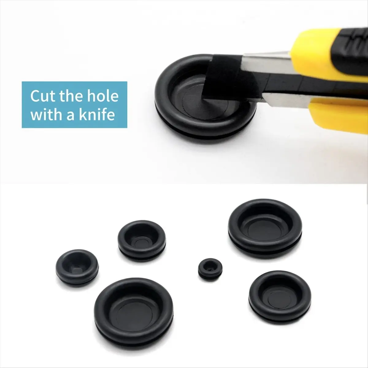 【TODAY-BUY】188 Pieces Closed Rubber Grommet Firewall Solid Closed Hole Plug Assortment Kit for Wire Electrical Appliance Plumbin
