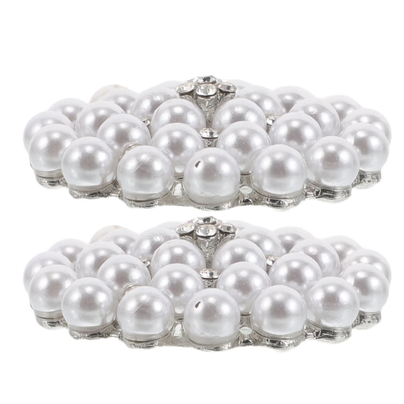 

2Pcs Rhinestone Pearls Shoe Clips Floral Design Decorative Wedding Bridal High Heel Sandal Buckle Accessories Charm