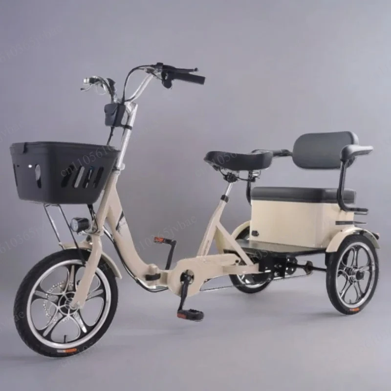 Adult Three-wheeled Scooter, Foldable All-terrain with Passenger Seat Household Model
