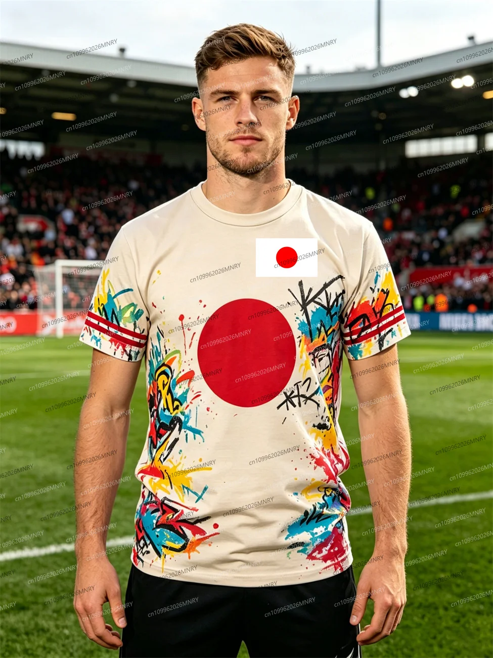 Fan Jersey Cheer up! Japan Flag Summer Men Football Jersey Print Woman Short Sleeve Sports Party Travel Street T-Shirt clothing - view 6