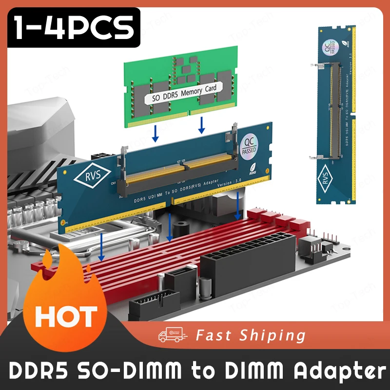 Laptop SO DDR5 RAM To Desktop DDR5 U-DIMM Adapter  Memory Card Converter  Laptop To Desktop SO-DIMM To PC DIMM Card
