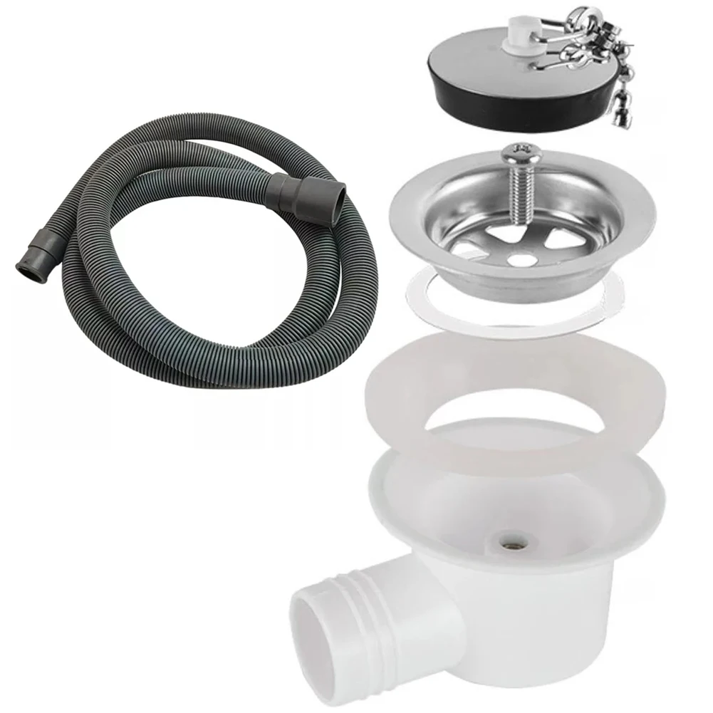 RV Sink Drain with 2 Meter Hose and Precision Right Angle Adapter for Yacht and for camper Use Designed to Minimize Water for