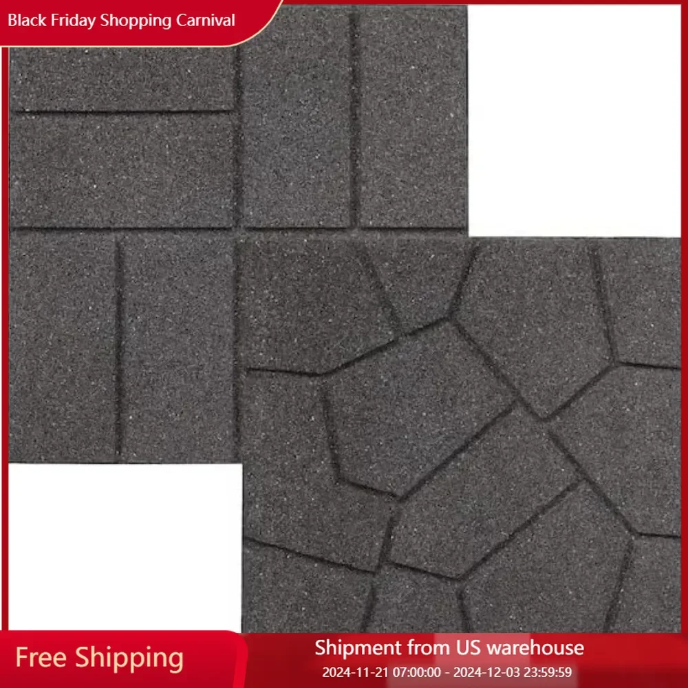 Garden floor, rubber double-sided rubber paving brick -16 