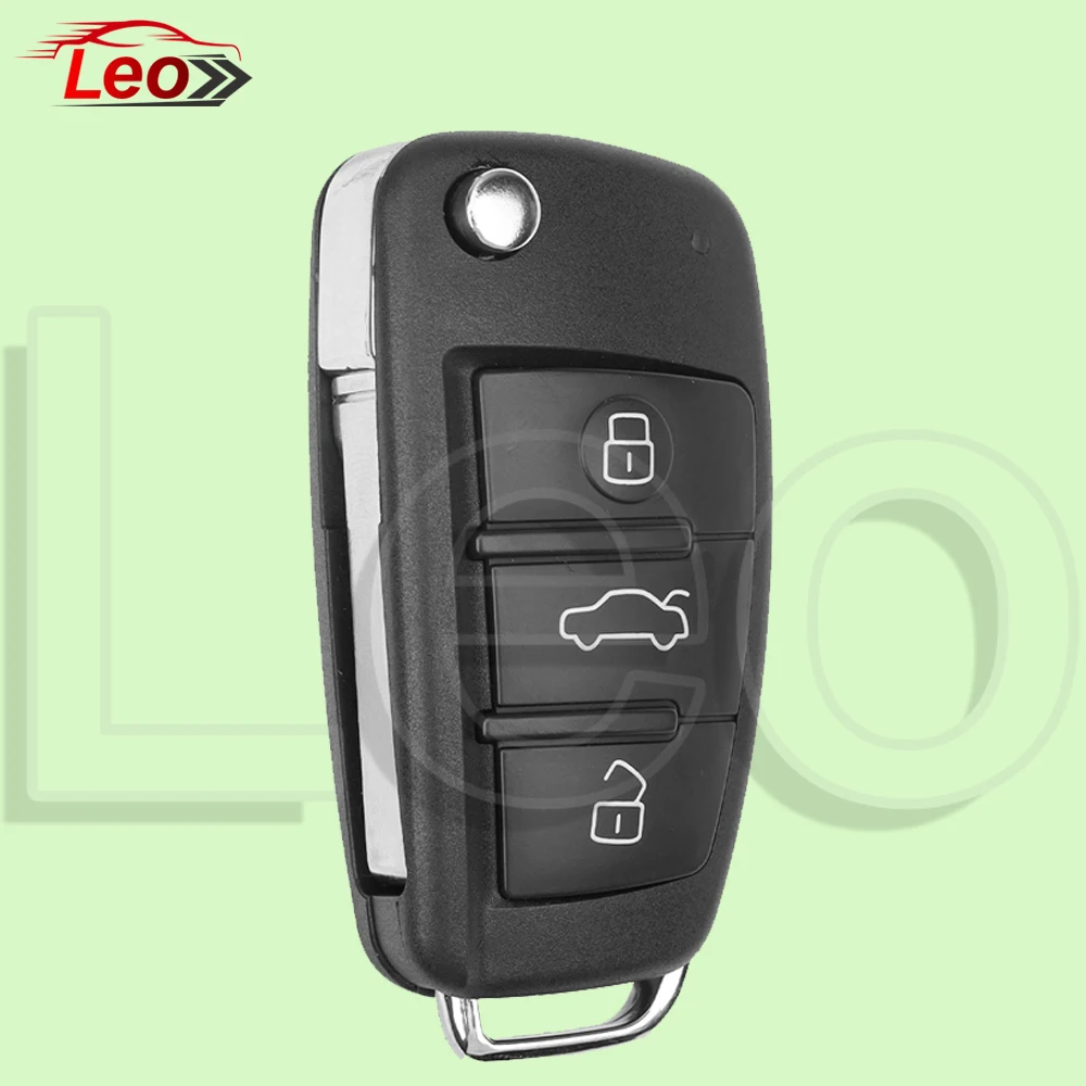 

Автомобильный флип-ключ с кнопкой 3/4 для AUDI A1 A3 A4 TT S1 S3 Q3 2004 2005 2006 2007 2008 Лезвие не вырезается