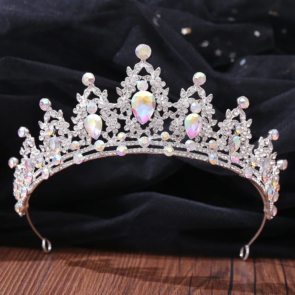 Aliexpress Bridal Wedding AB Drill Hair Accessories Bridal Crown Baroque Noble Wind Luxury Festival Bridal Beauty Pageant Crowns