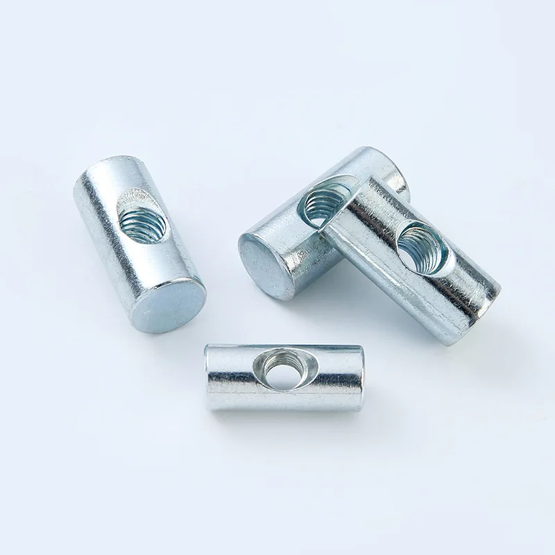 Stainless Steel Dowel Pin Nuts M4 Embedded Furniture Hammer Insert Nut Cylindrical Barrel Bolts Metric Thread Woodworking