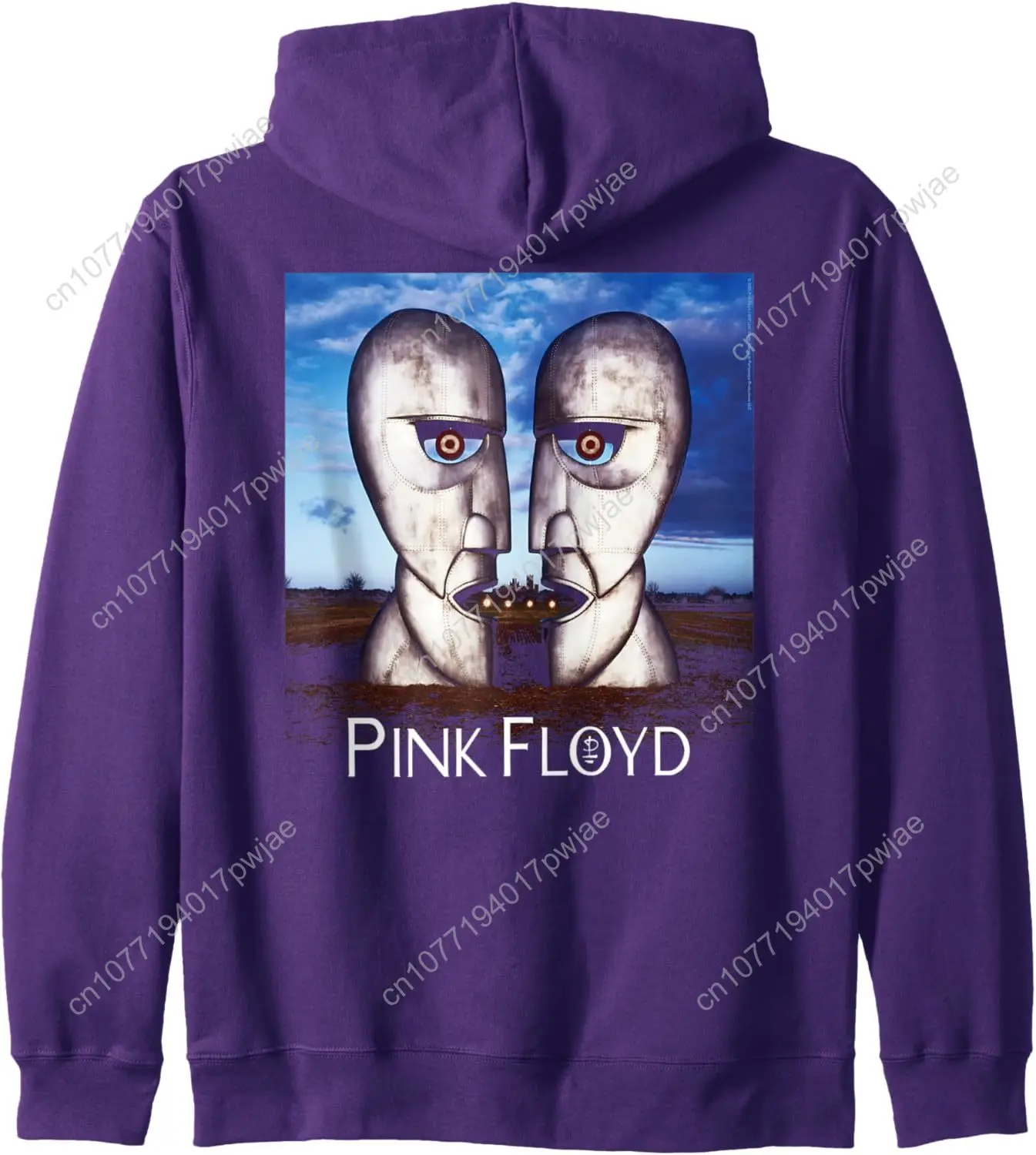 Sudadera con capucha rosa Floyd The Division Bell Rock Music Band con cremallera