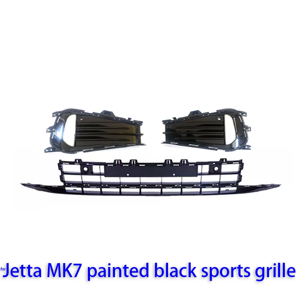 

Sports black painted radiator lower grille front surround 3-piece set suitable for Volkswagen Jetta MK7 A7