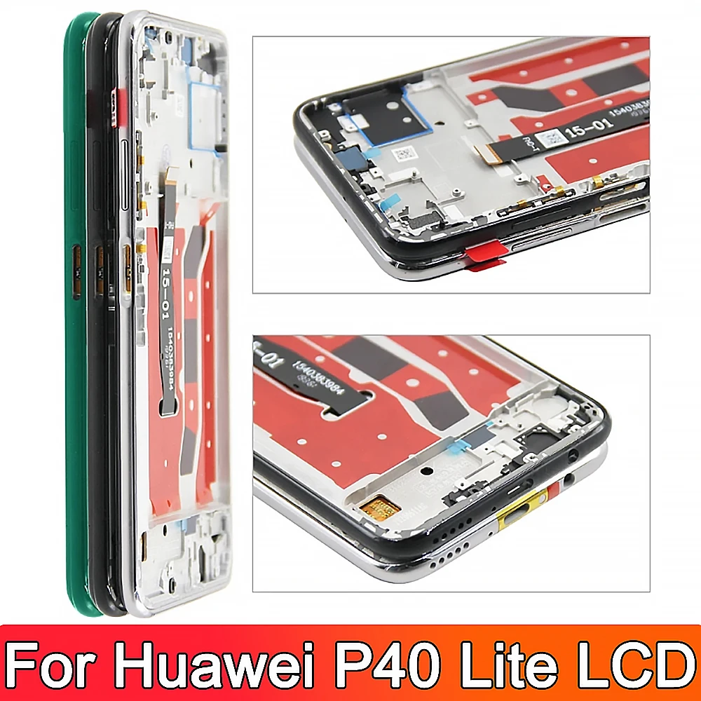 AMOLED Display For Huawei P40 Lite LCD Touch Screen Digitizer Assembly With Frame Display Replacement For Nova 6 SE LCD Display