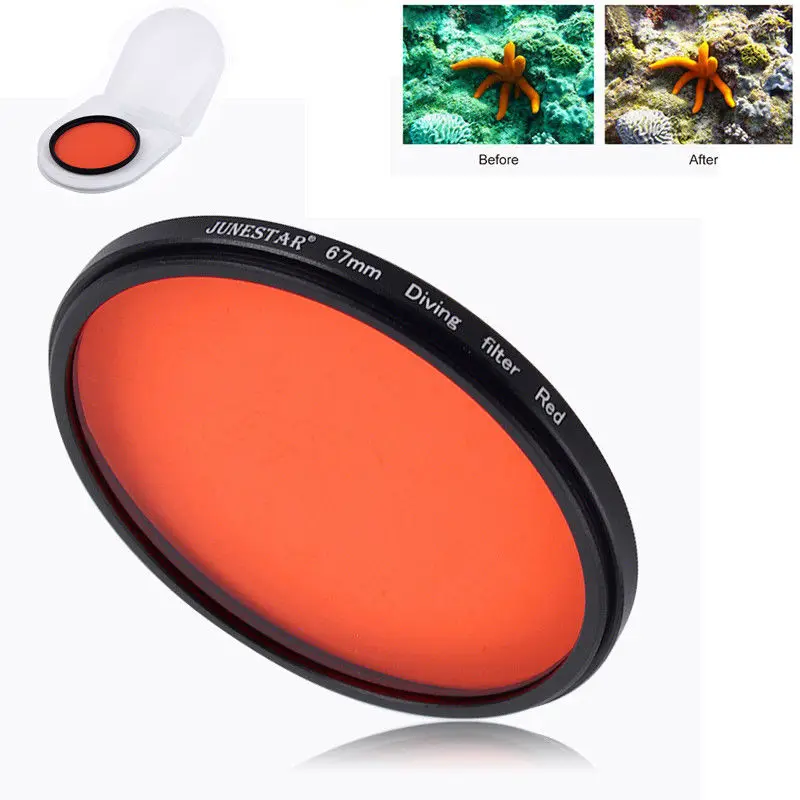 67mm Diving filter Underwater photographic lens Dive filter For Sony Canon Nikon Camera Accessories Red yellow Purple