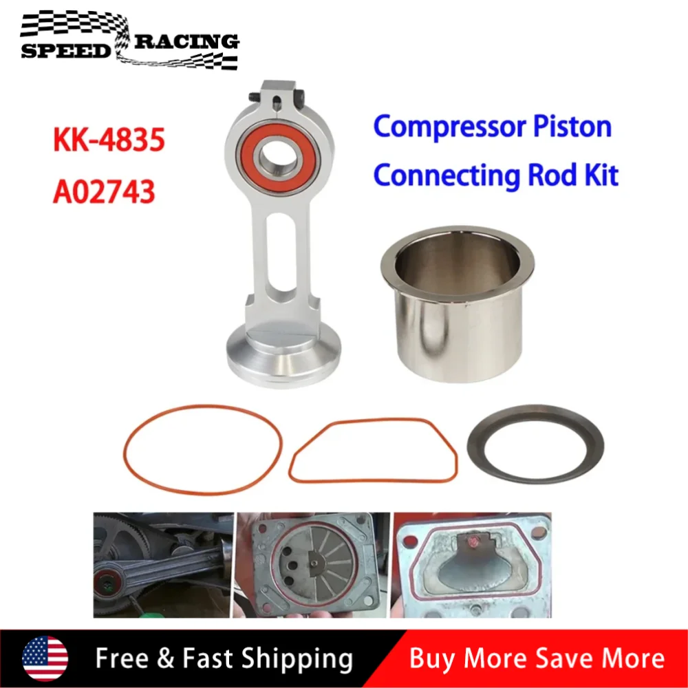 

KK-4835 KK-5081 Compressor Piston Kit Connecting Rod Replacement Kit For Sears Craftsman Devildiss Dewalt Porter Cable XLB-1157