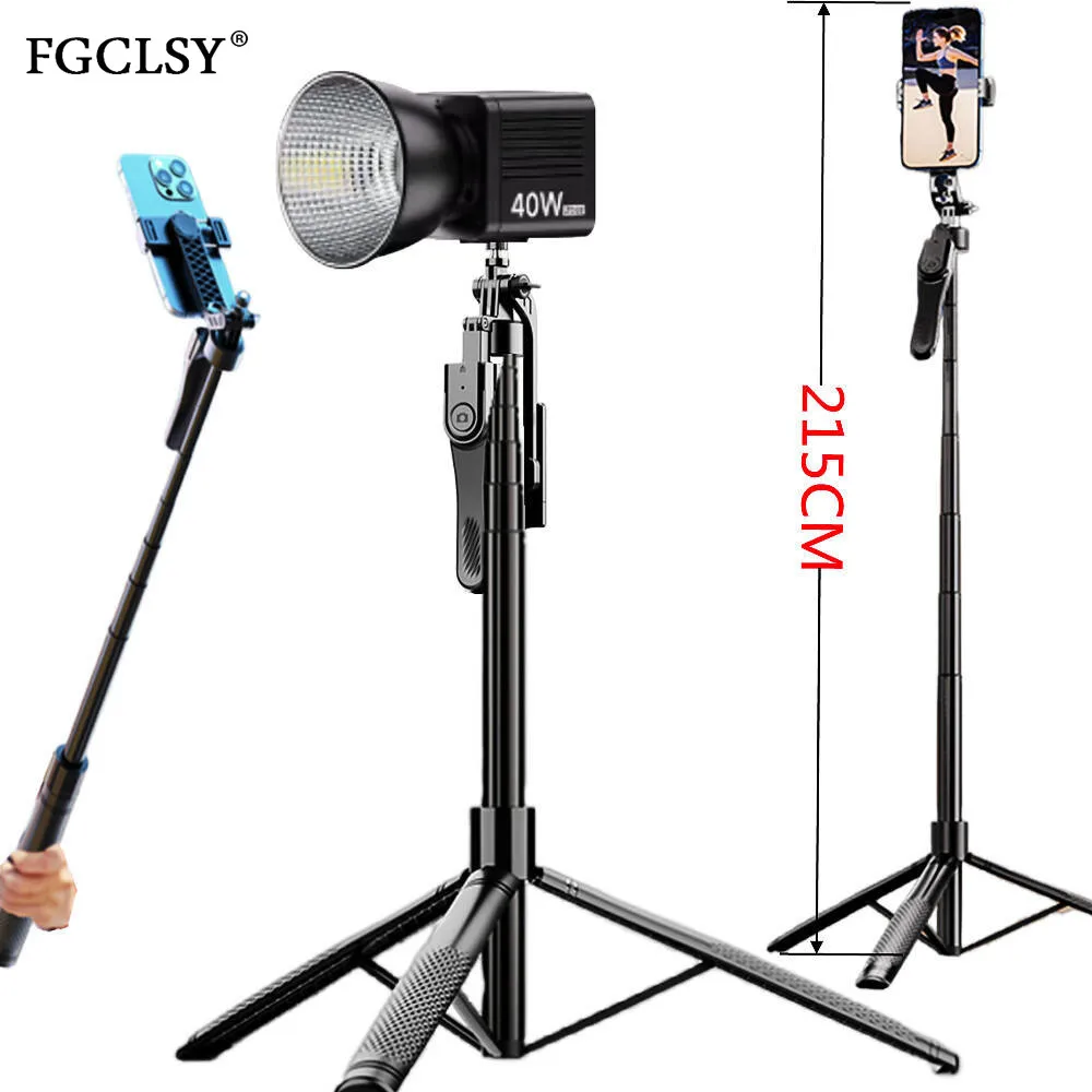 FGCLSY New 2.15M 360 ° rotation Tripod for Smartphone Camera with Bluetooth shutter,Wireless Selfie Stick brackets Phone Holder