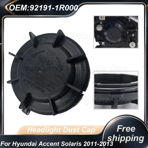 Imagen 1 del producto 92191-1R000 nueva tapa antipolvo para faros de coche 92191 1R000 para Hyundai Accent Solaris 2011 2012 2013 1/2 Uds accesorios para automóviles