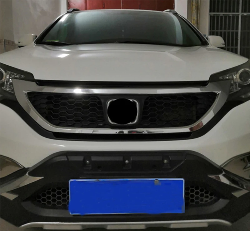 Front racing grill fit for Honda CRV C-RV grille trim accessories 2012-2015 bumper separator Honeycomb black silver 