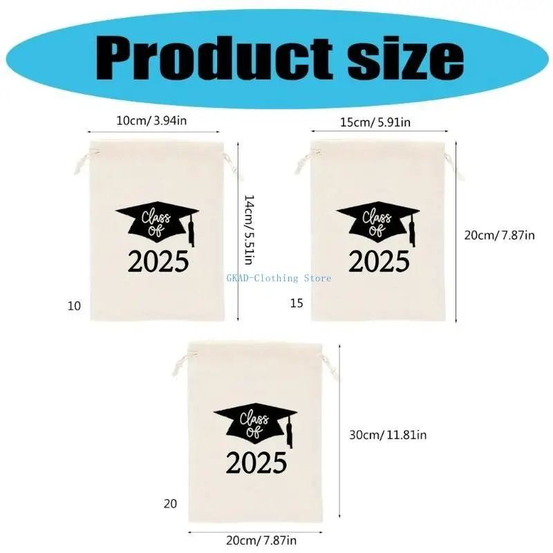N0PE Canvas Draphstring Gift 2025 Cleartue Celebration Clearty Candy Bags لعقد هدايا صغيرة ومصالح للحفلات