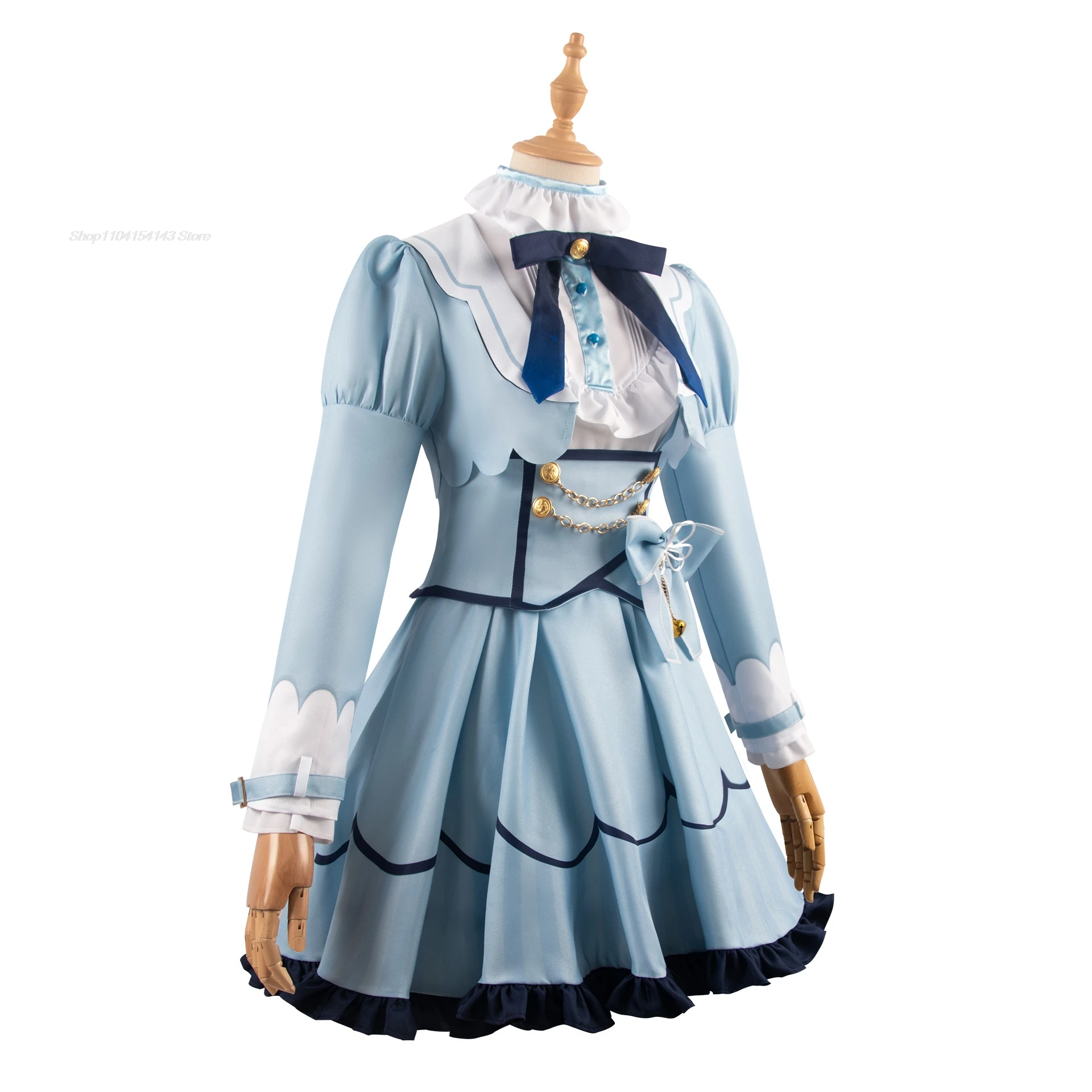 Anime Cosplay Vtuber Amamiya Kokoro Costume Lovely Lolita Uniform Halloween Carnival Party Role Play Outfit dress For Women wig