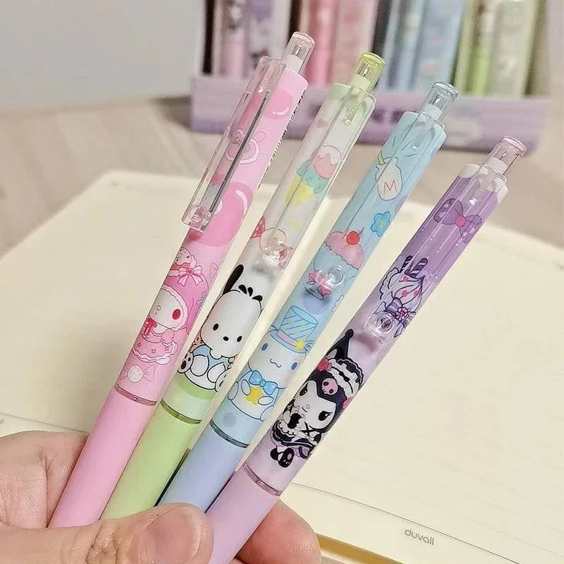 Sanrio Stationery Set Mymelody Kuromi Cinnamoroll Pochacco 0.5mm Refill Automatic Pencil Cute Plastic Mechanical Pencils Gift