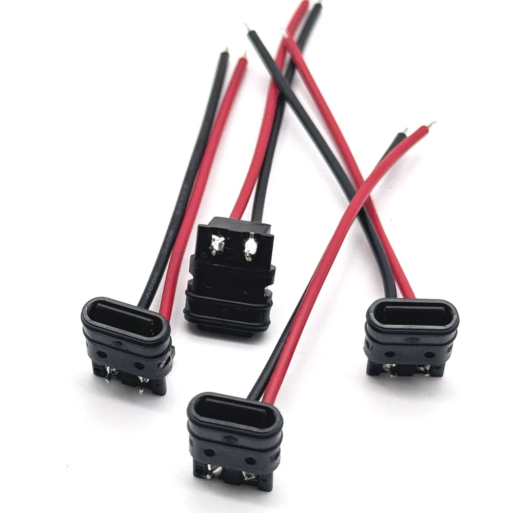 4Pin Waterproof USB-C Type Direct compression female base Female Socket Charging Interface USB Connector With Welding Wire