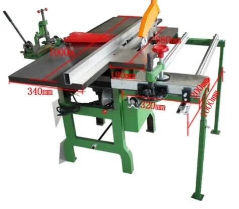 New Push Table Multifunctional Woodworking Tool Electric Planing Pressing Planing Square Hole Drilling Sawing Machine