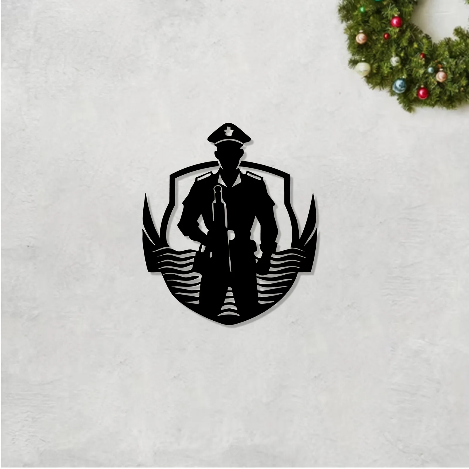 CIFbuy Military Metal Wall Art Rustproof Iron Soldier Sculpture Patriotic Home Fence Decor Indoor Outdoor Veteran Gift