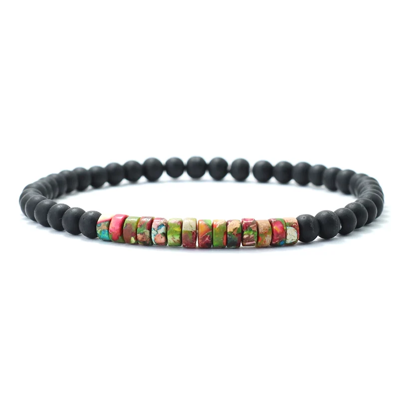 Neues minimalistisches 4mm Perlenarmband Unisex Kaiser Onyx Kleines Steinarmband Meditation Yoga Strang Armband Paar Brazalete Pulsera – Detail 13