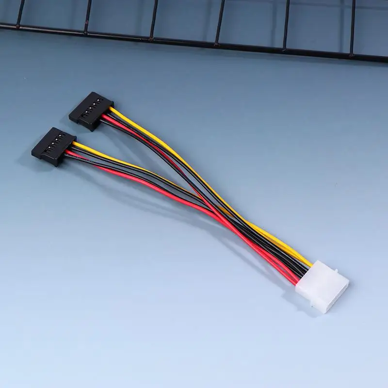 IDE Molex - 4 Pin To 2 X SATA Power Cable Serial ATA Y Splitter Hard Driver Dual Extension Cord Adapter Connector