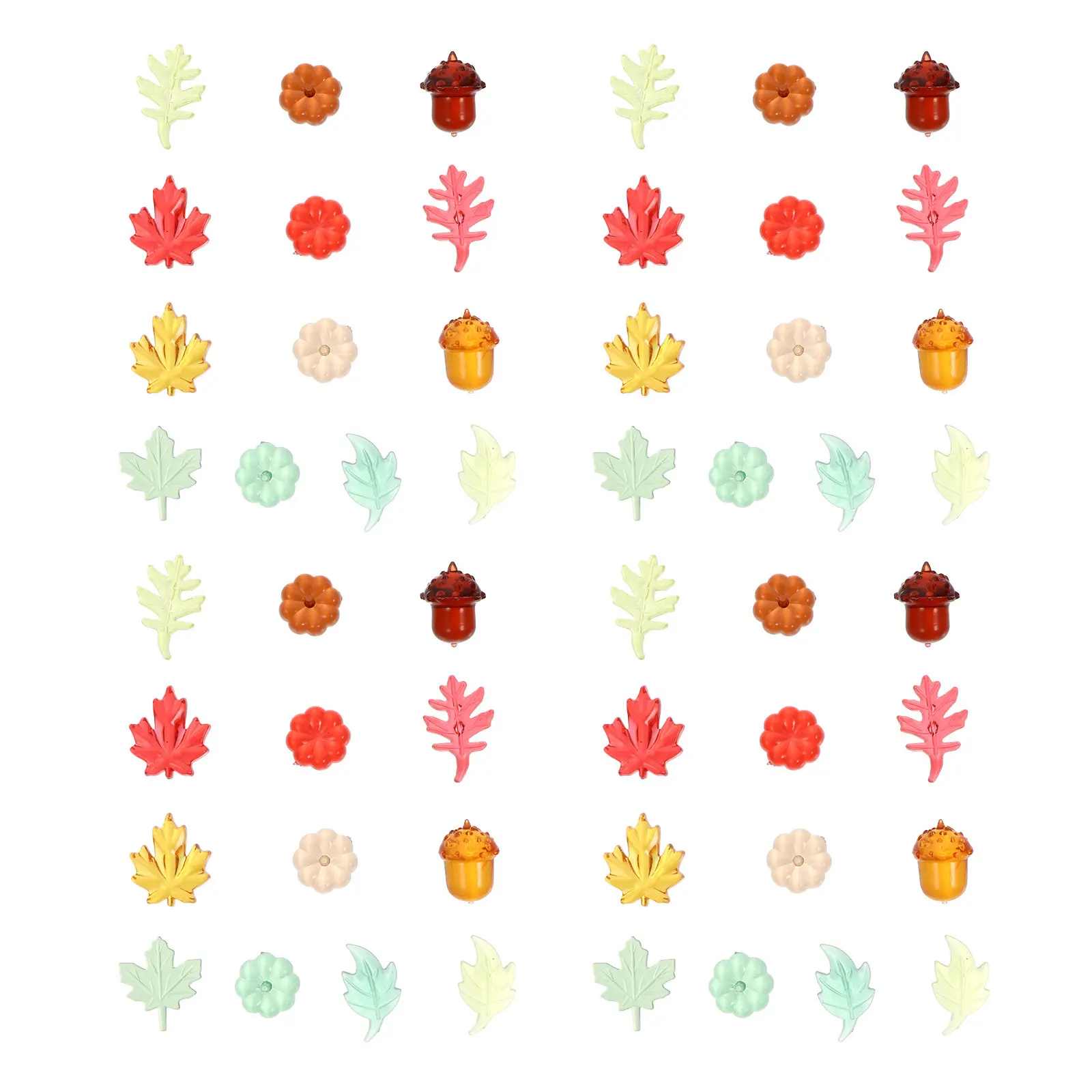 

Набор декоративных искусственных тыкв, кленовых листьев и блестящих полированных декоративных жёлудей для Дня благодарения, аксессуары для вечеринок, реквизит для фотосессий