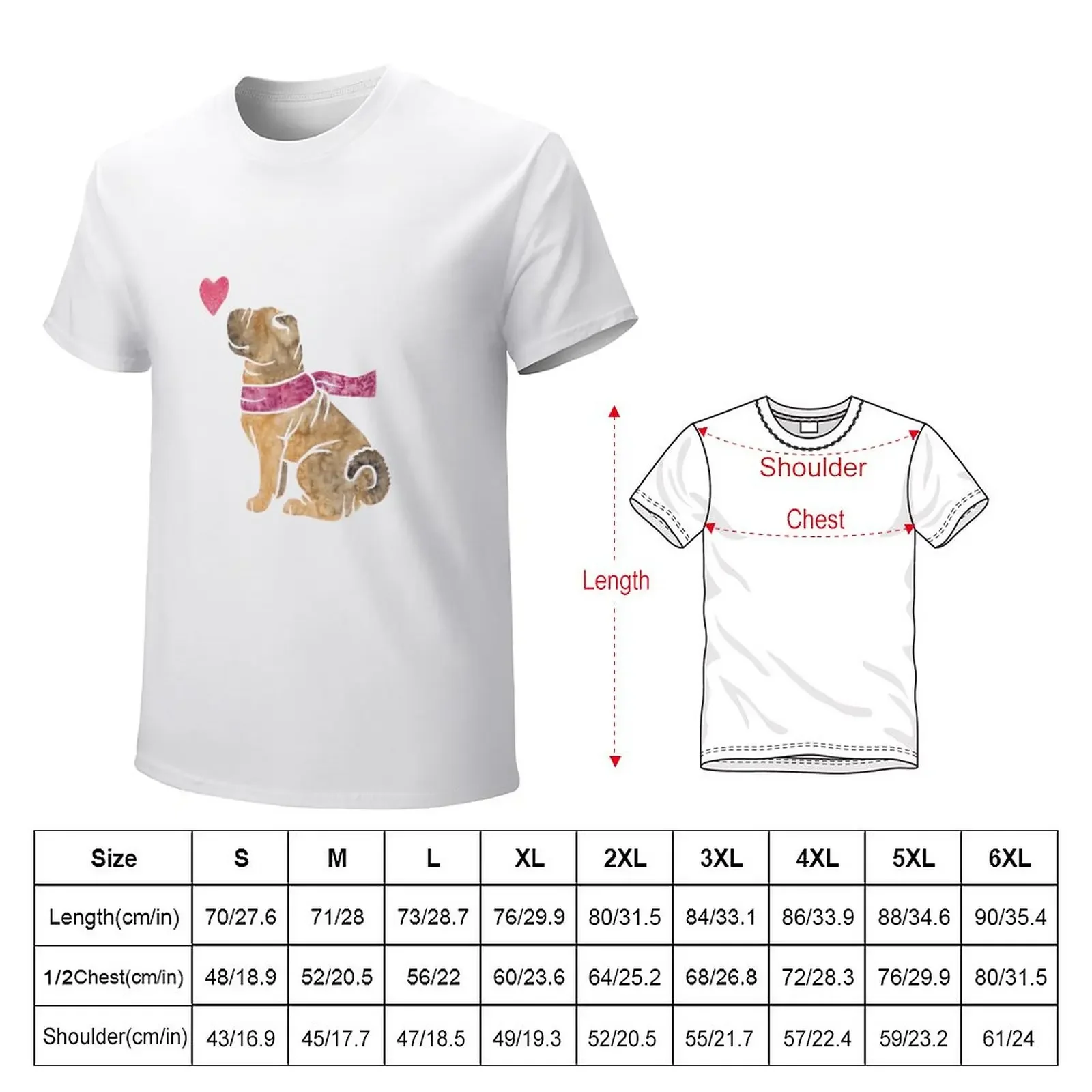 Watercolour Shar Pei T-Shirt blanks customs design your own oversized t shirt men