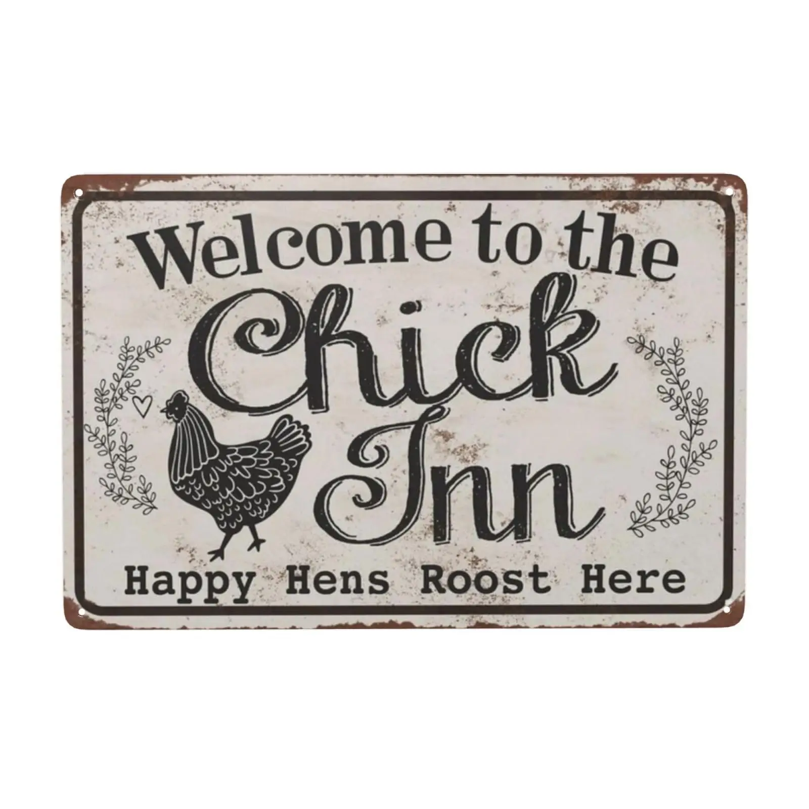 Cute Chicken Coop Décor Metal Sign Chicken Coop Door Sign Chick Inn Sign Funny Chicken Sign Cute Chicken Vingate 8x12 Inches