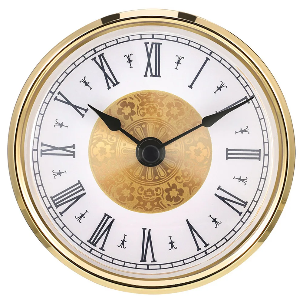 80MM Quartz Clock Inserts Classic Clock Craft Quartz Movement Round Clocks Head Insert Roman Arabic Numerals